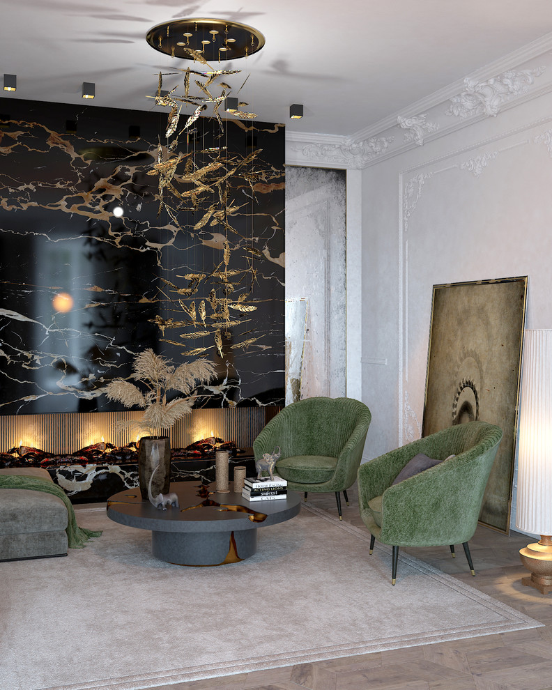 Гостиная с камином