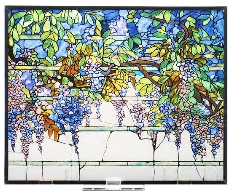 Tiffany Wisteria Stained Gl Panel Traditional Tiffany Wisteria Stained Gl Panel