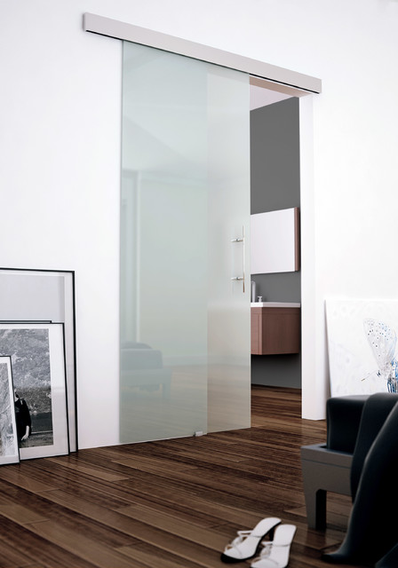 PUERTAS CORREDERAS CON GUIA VISTA - Contemporáneo - Cuarto de baño
