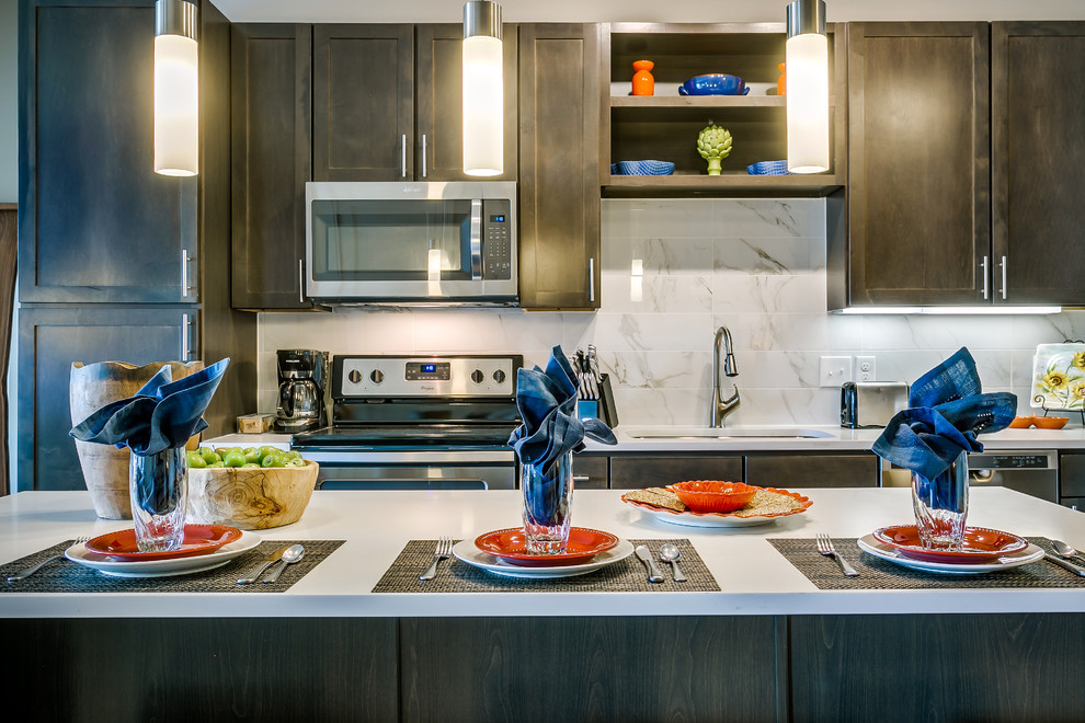 Kitchen - transitional kitchen idea in Dallas