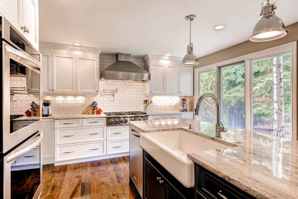 Transitional kitchen photo in Denver