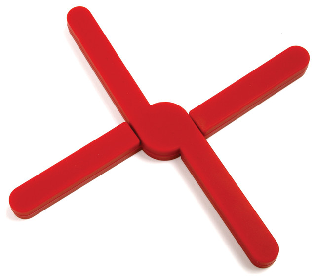 Norpro Red Silicone Expandable 8.5 Inch Trivet Contemporary Trivets