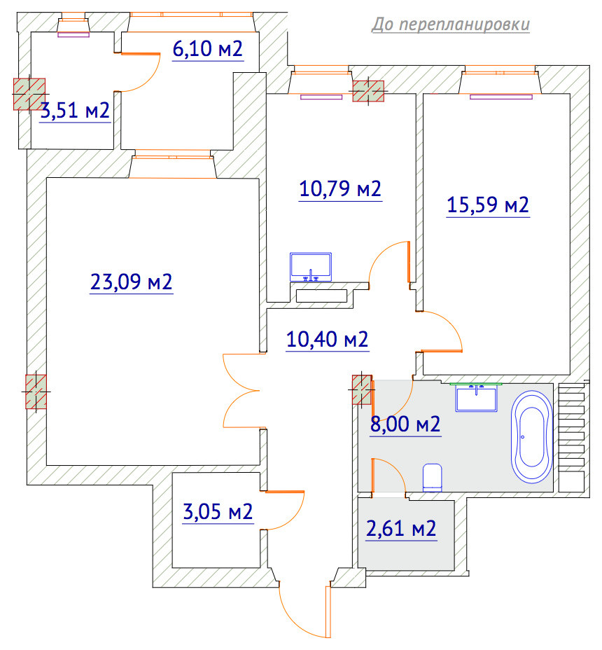 Двухкомнатная квартира