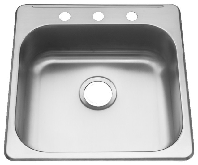 ADA Compliant 22 Gauge Stainless Steel 3 Hole DropIn Sink, Small
