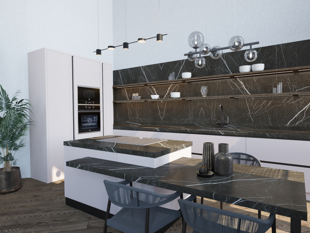 Современный интерьер двухуровневой квартиры