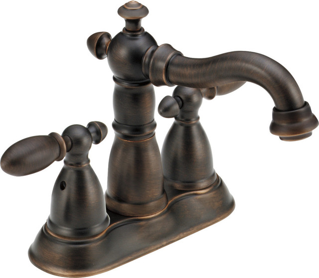 Delta Victorian Two Handle Centerset Bathroom Faucet Traditional Bathroom Sink Faucets By The Stock Market Houzz