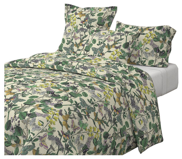 Springtime In The Butterflies Floral Cotton Duvet Cover