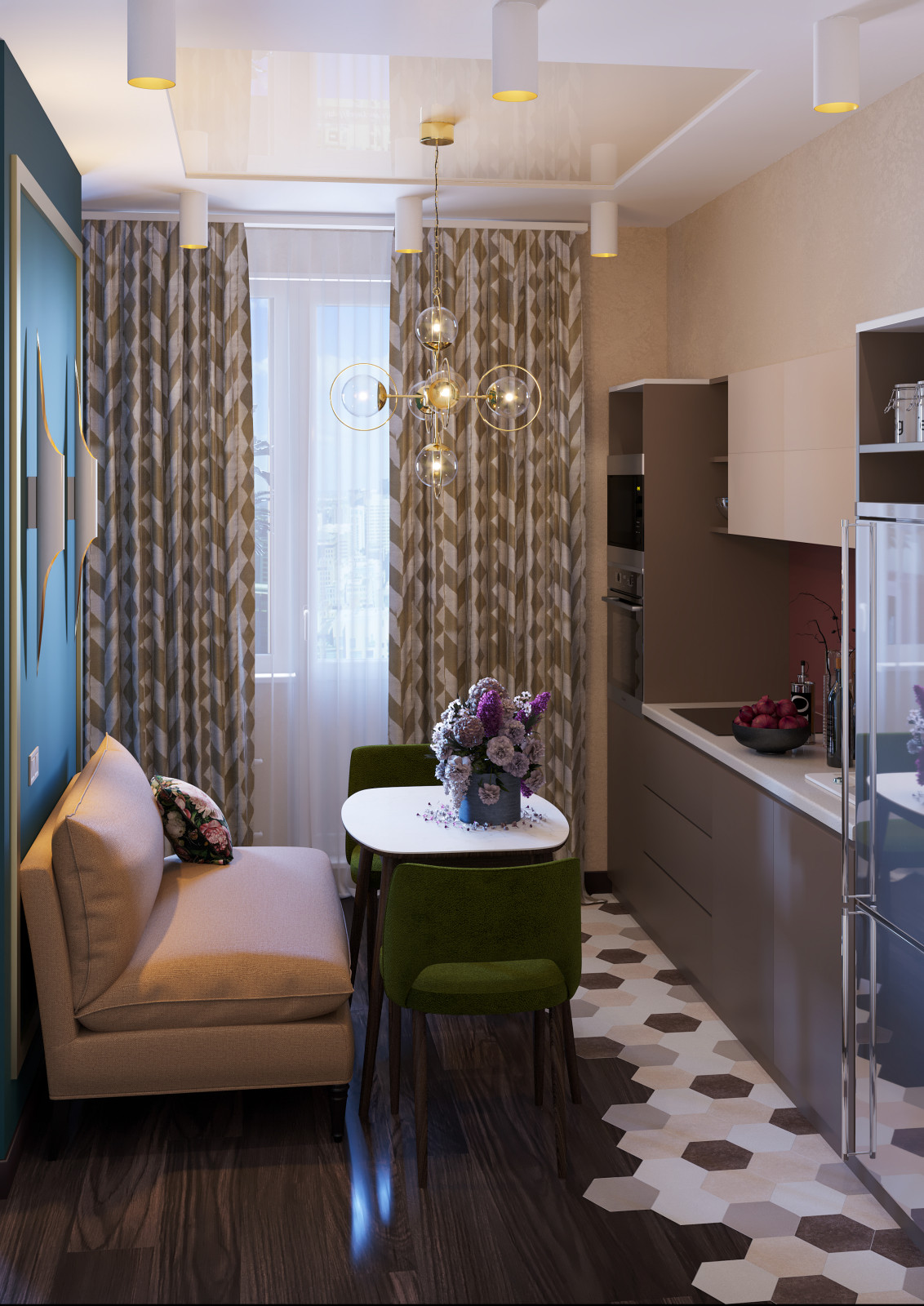 Дизайн однушки в ЖК Новое Тушино