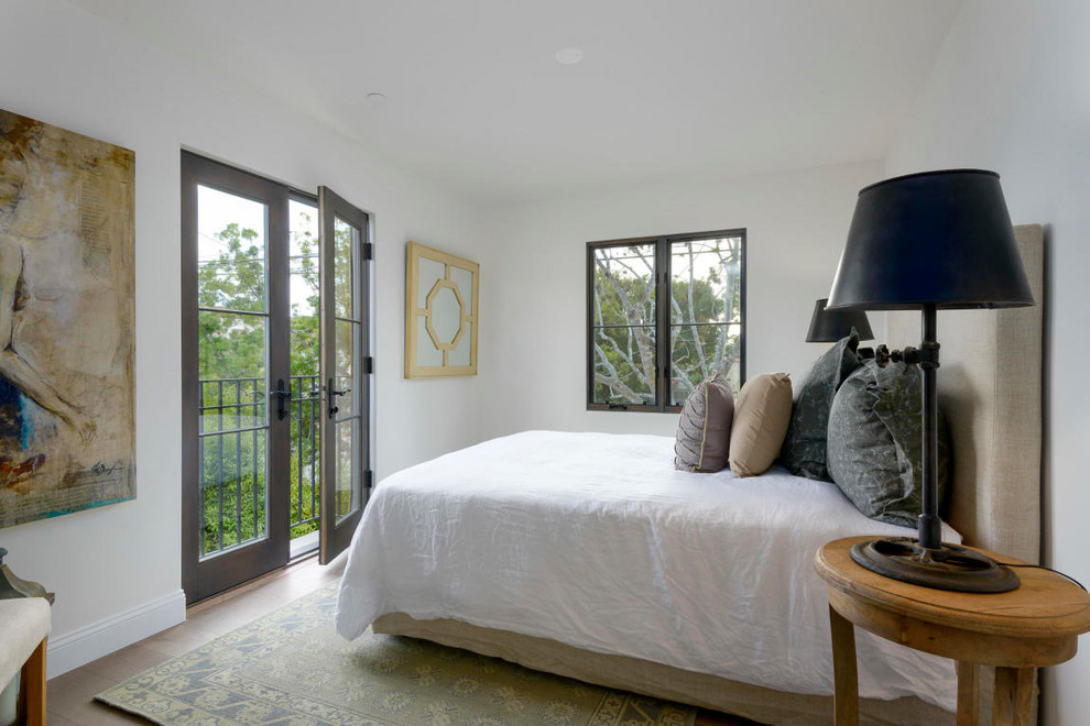 Photo of a mediterranean bedroom in Santa Barbara.