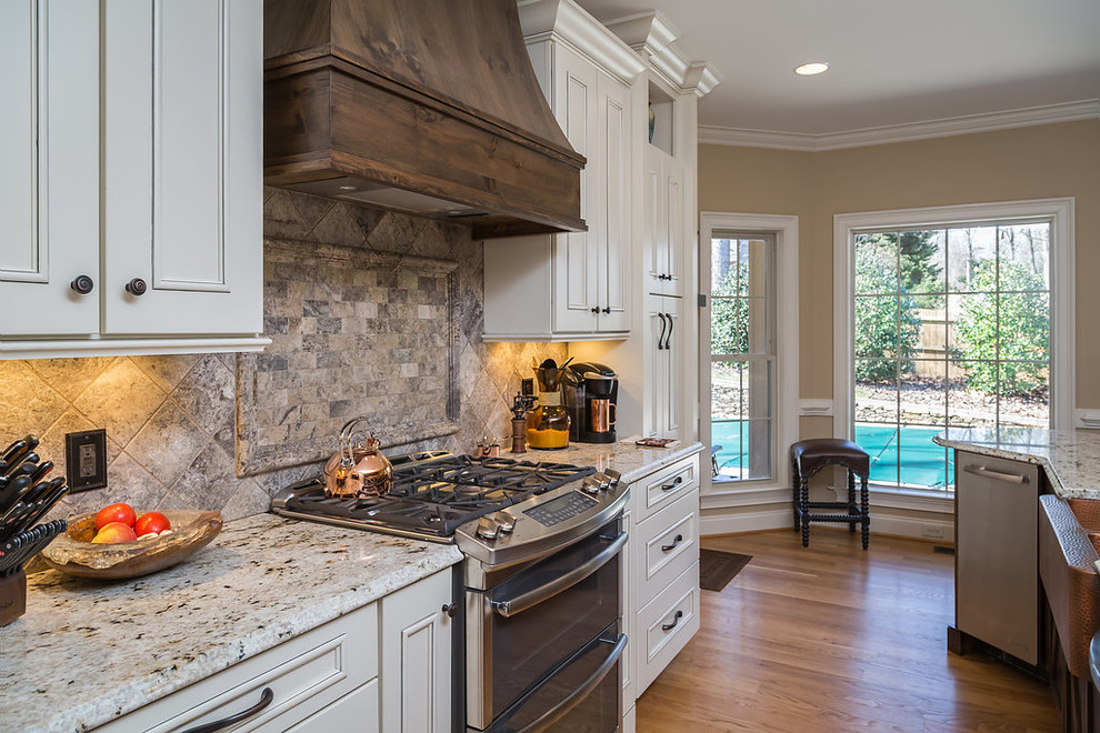 Example of a mountain style kitchen design in Raleigh