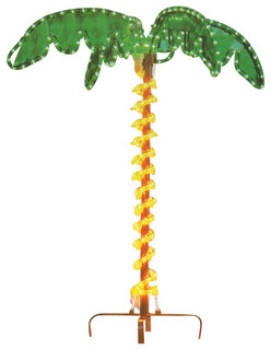 Tropical Lighted Holographic Rope Light Outdoor Palm Tree Yard Decoration - Contemporary ...