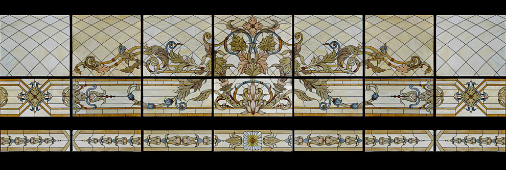 Гнутый потолок в гостиной частного дома