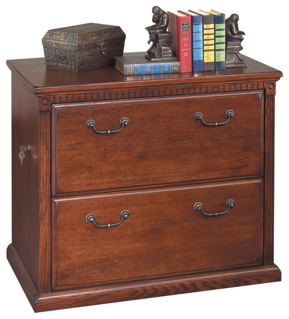 Martin Furniture Huntington Oxford 2 Drawer Lateral File Burnish Traditional Filing Cabinets By Homesquare