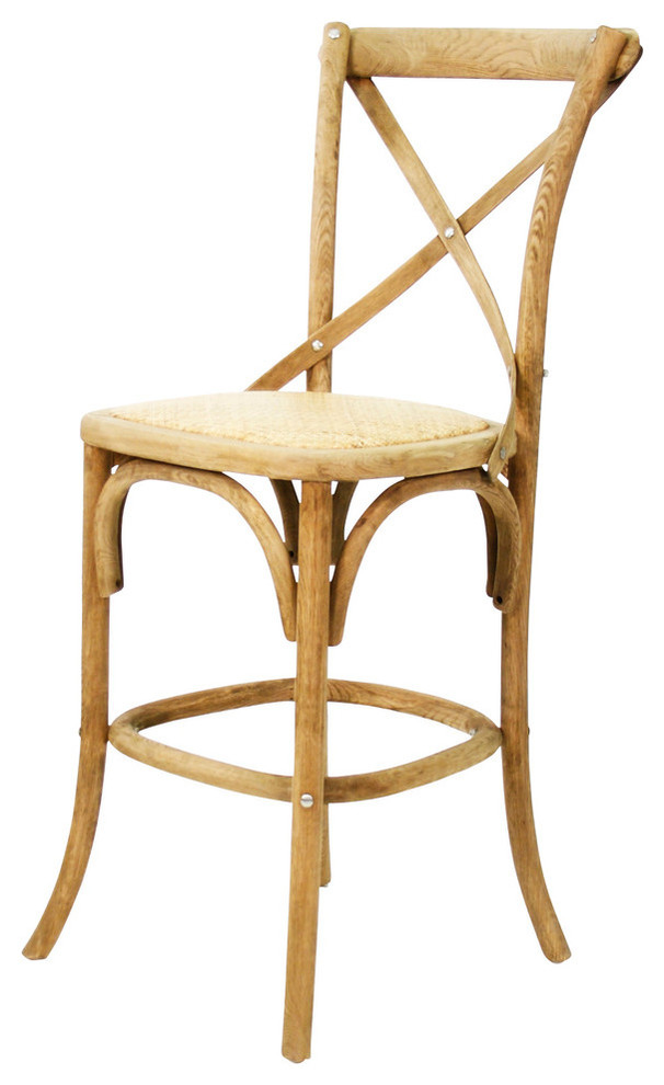 Parisienne Cafe Counter Stool, Natural