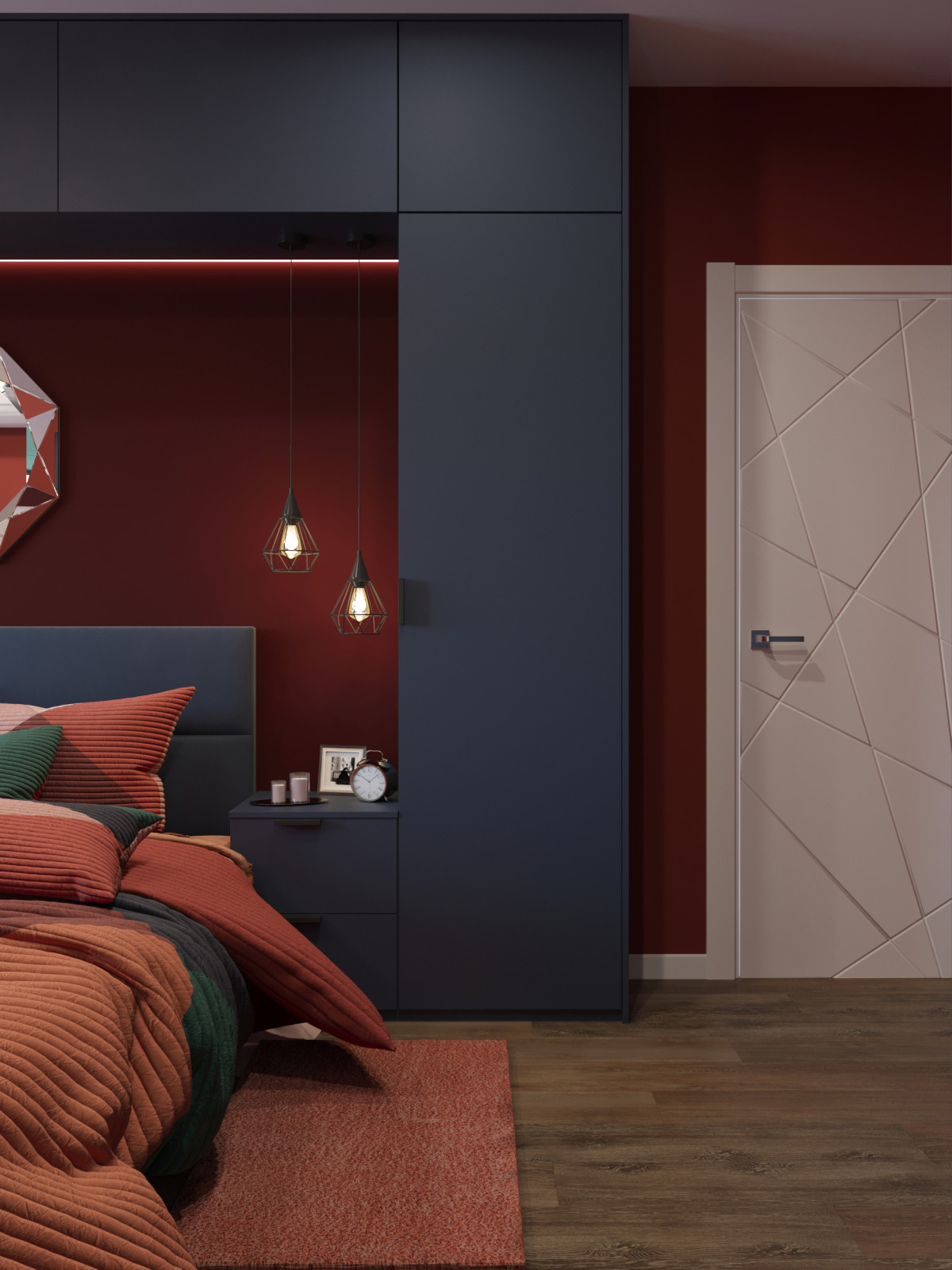 Дизайн кухни-гостиной и спальни