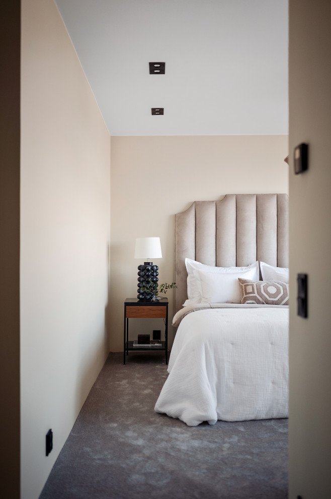 Inspiration for a modern bedroom remodel in Stockholm