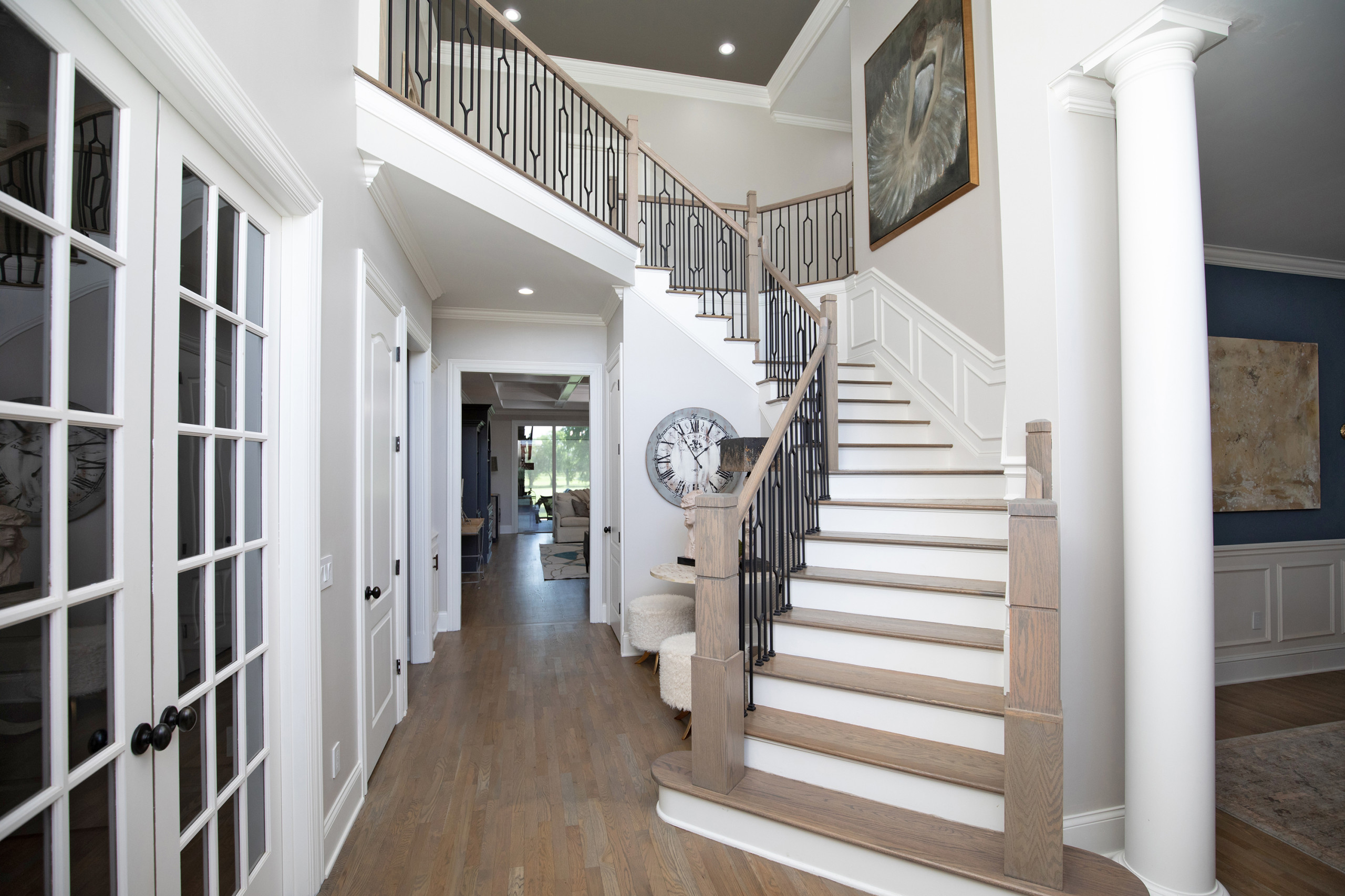 Grand Views Stair and Living room remodel