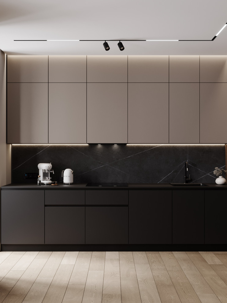 Брутальный современный интерьер, ЖК Румянцево Парк