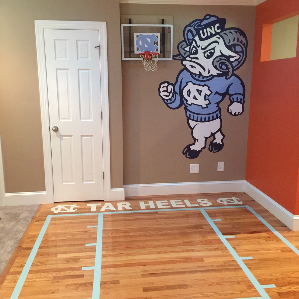 Hardwood Basketball Court Area in Children's Bedroom (Raleigh, NC