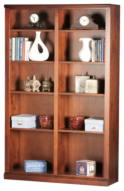 Eagle Furniture 72 Tall Transitional, Double Wide Wood Bookcases
