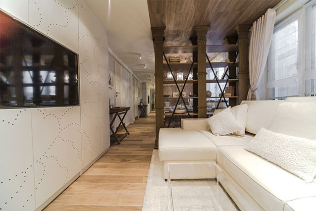 «Белая гостиная с перфорацией» для теле-проекта «Дачный ответ»