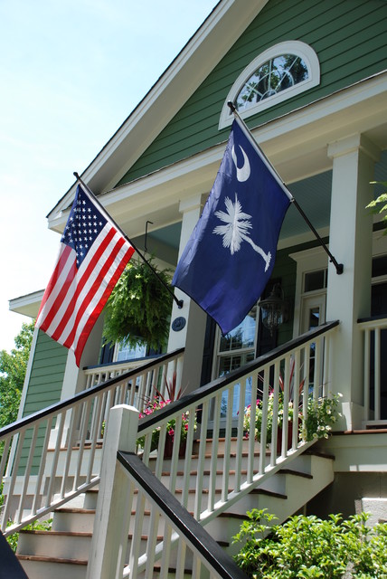 flags on houses
