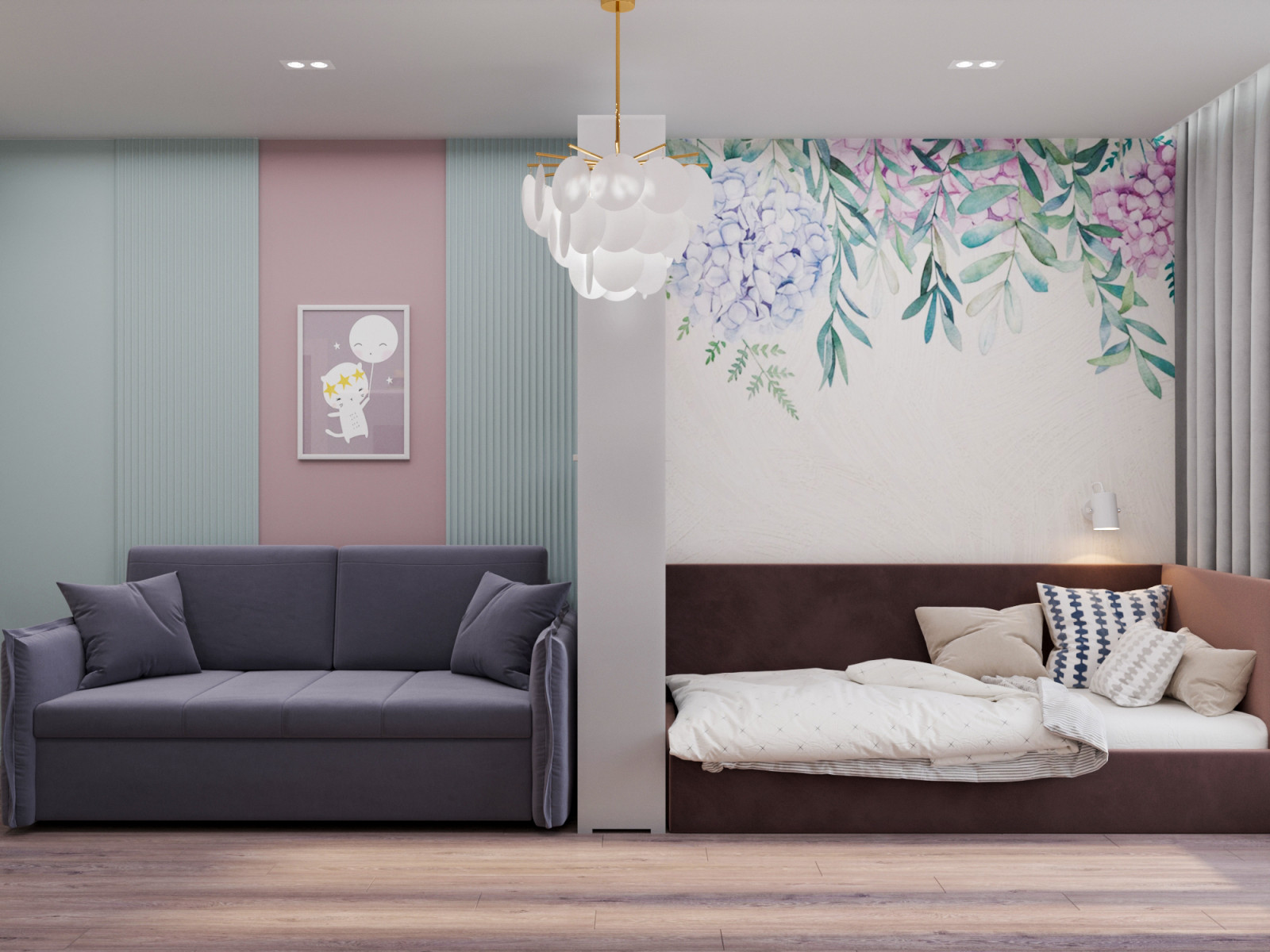 Детская для девочки в загородном доме. Кемеровская обл.