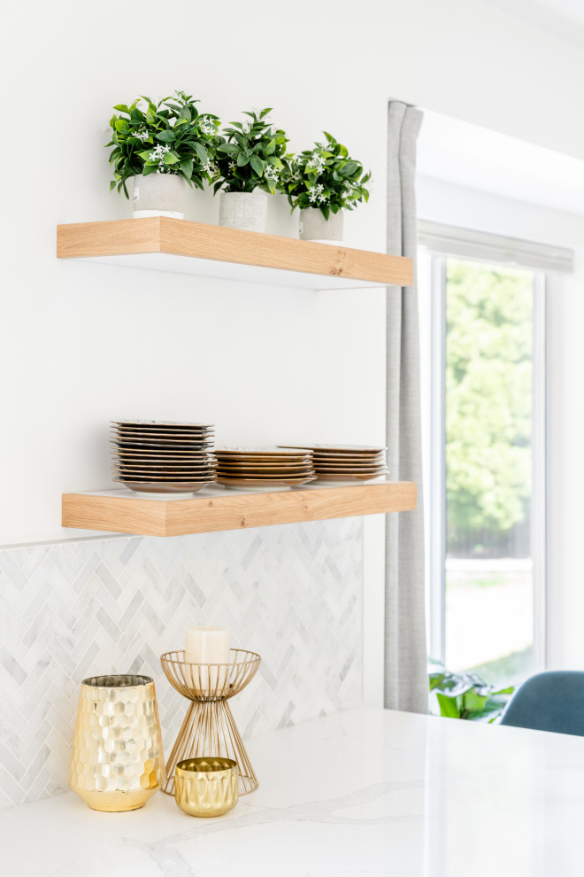 Example of a transitional galley kitchen design