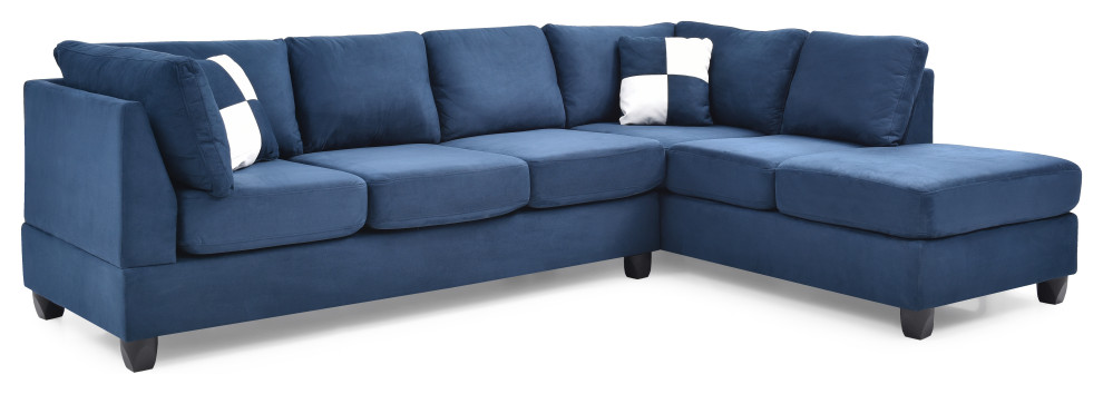 Solana Micro Suede Sectional - Contemporary - Sectional Sofas - by ...