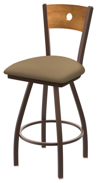 Voltaire 36 Swivel Counter Stool With Bronze Finish