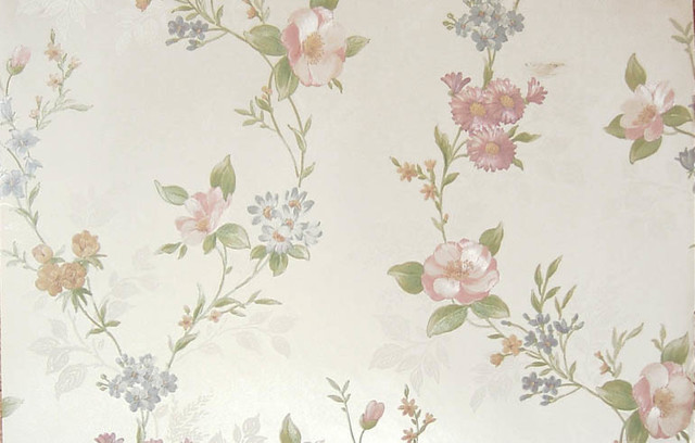 Modern Non-Woven Wallpaper For Accent Wall - Floral Wallpaper 75732, Roll