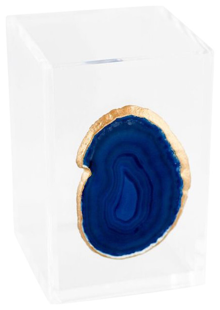 Agate Acrylic Storage Cup, Blue