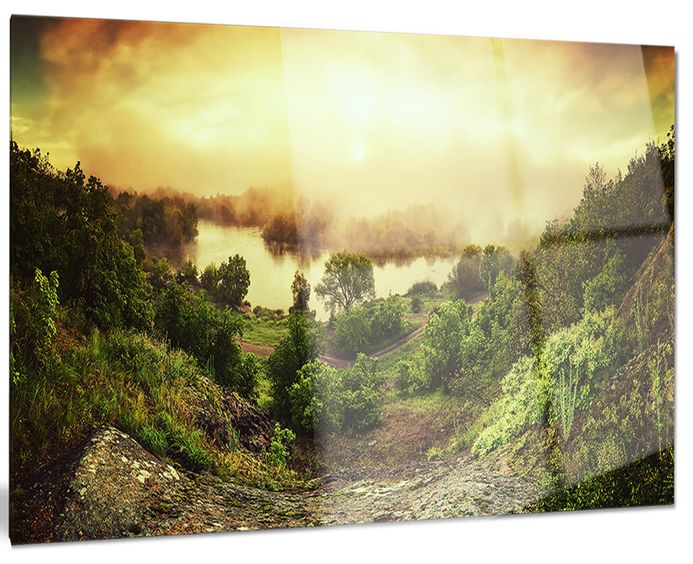 "Vintage Raising" Landscape Photo Glossy Metal Wall Art, 40"x30
