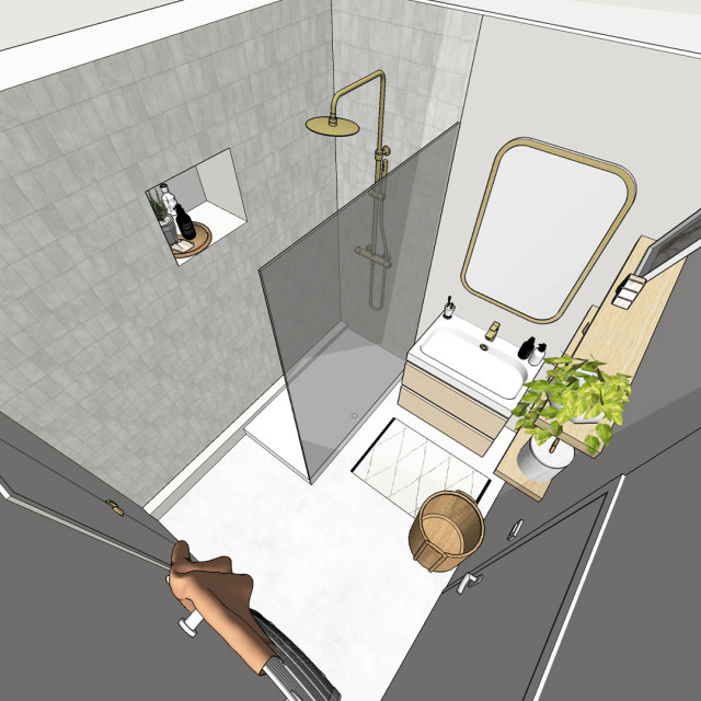 R&eacute;novation salle de bain minimalistisch-badezimmer