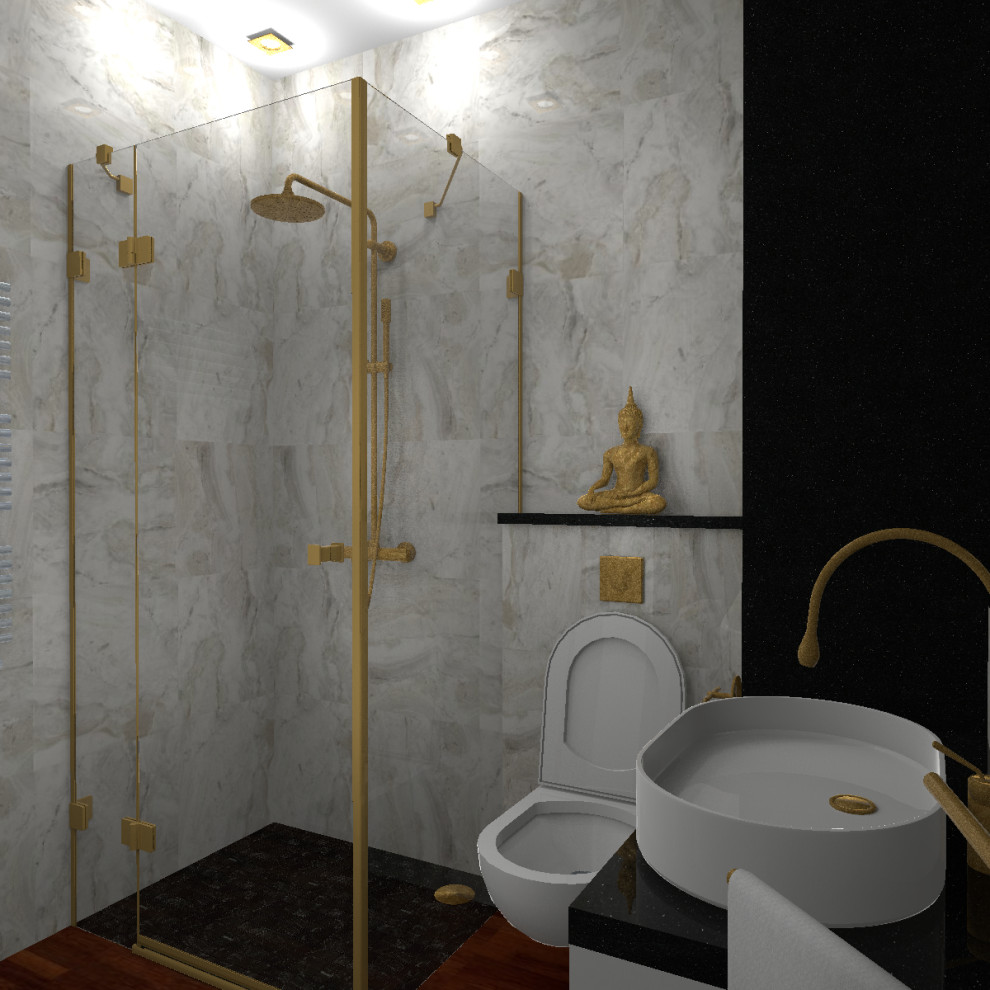 Спальня и ванная для молодой супружеской пары