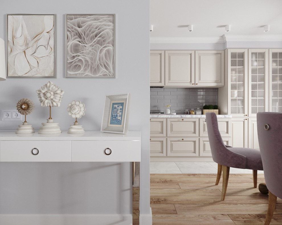 Воздушная гостиная в стиле городская классика