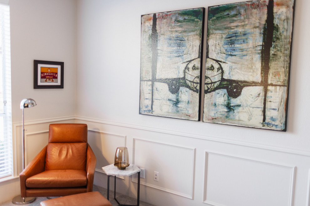 Inspiration for a transitional home design remodel in Dallas