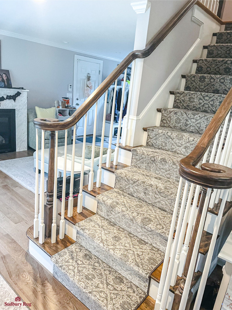 Kane Carpet Nepal in Patna Stair Runner Staircase Boston by