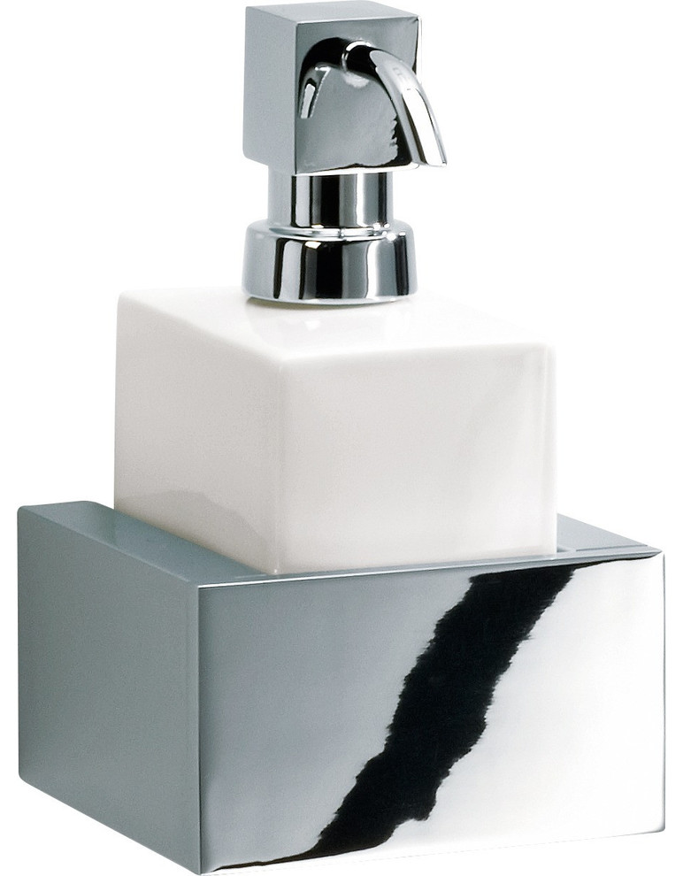 DWBA Berlin Wall Bathroom 9 oz Soap Lotion Dispenser, Porcelain