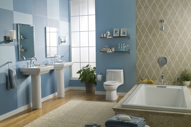 American Standard Blue Room Suite Modern Bathroom 