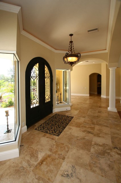 Country Classic Travertine Tiles - Mediterranean - Entry ...