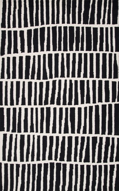 Nuloom Wool 3' X 5' Rectangle Area Rugs In Black Finish 200MTHM05A-305