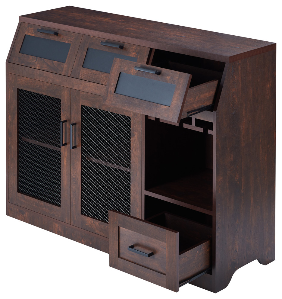 Lomel Transitional Chalkboard Buffet Server Industrial Buffets And