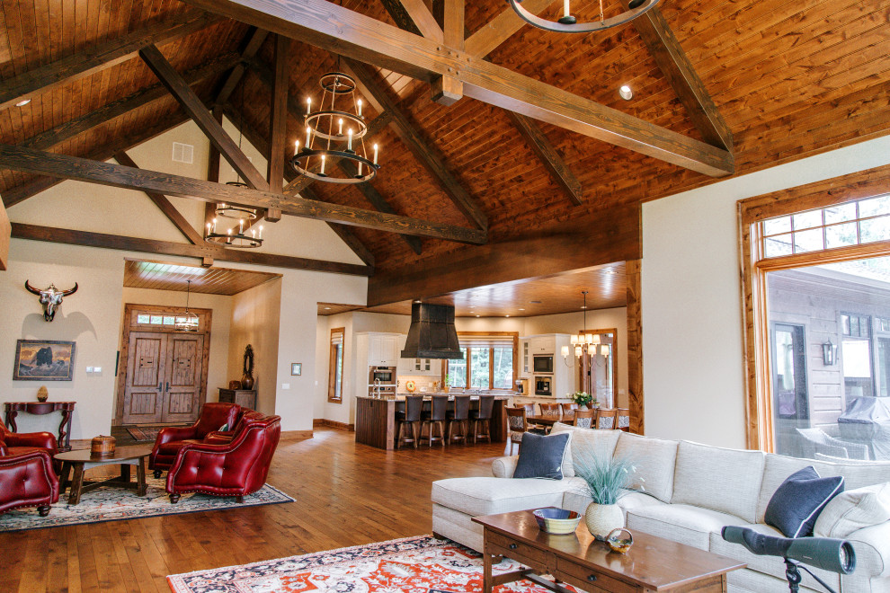 Inspiration for a rustic home design remodel in Denver