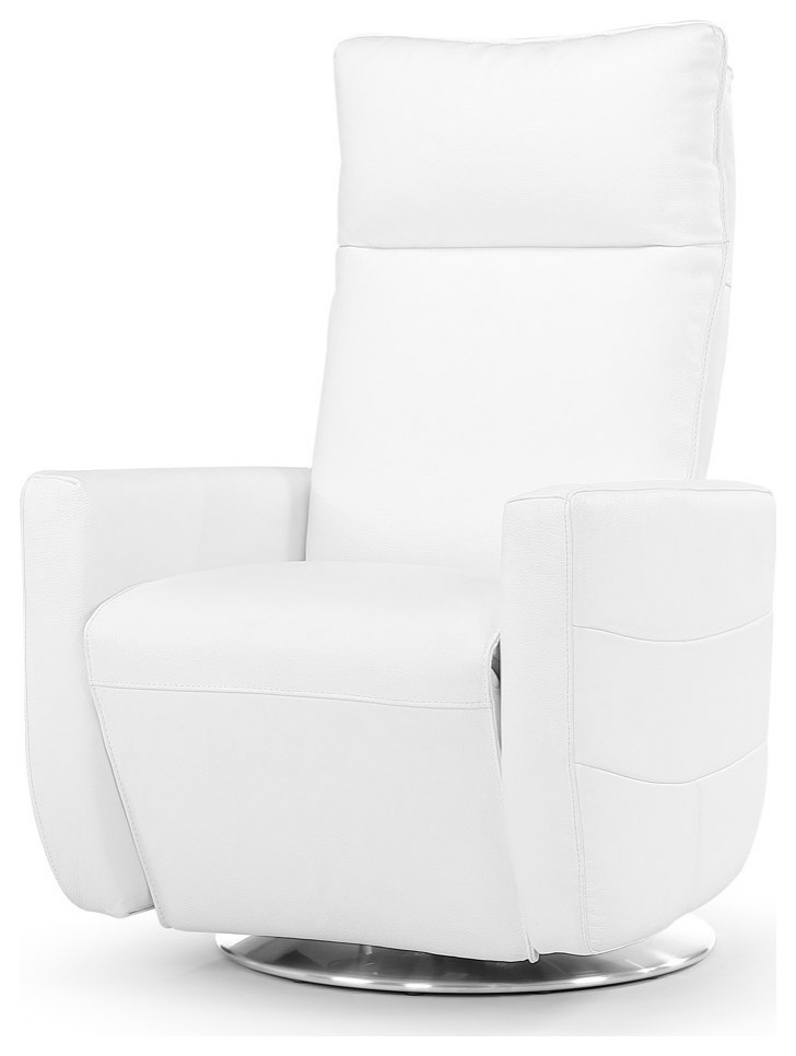 Ritz Reclining Chair with Power Buttons and Top Grain Leather -  Contemporary - Recliner Chairs - by Zuri Furniture | Houzz