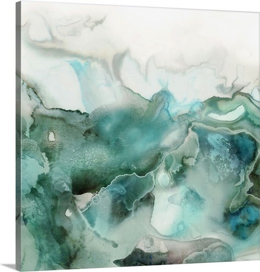 "Mint Bubbles I" Canvas Art, 36"x36"x1.25"