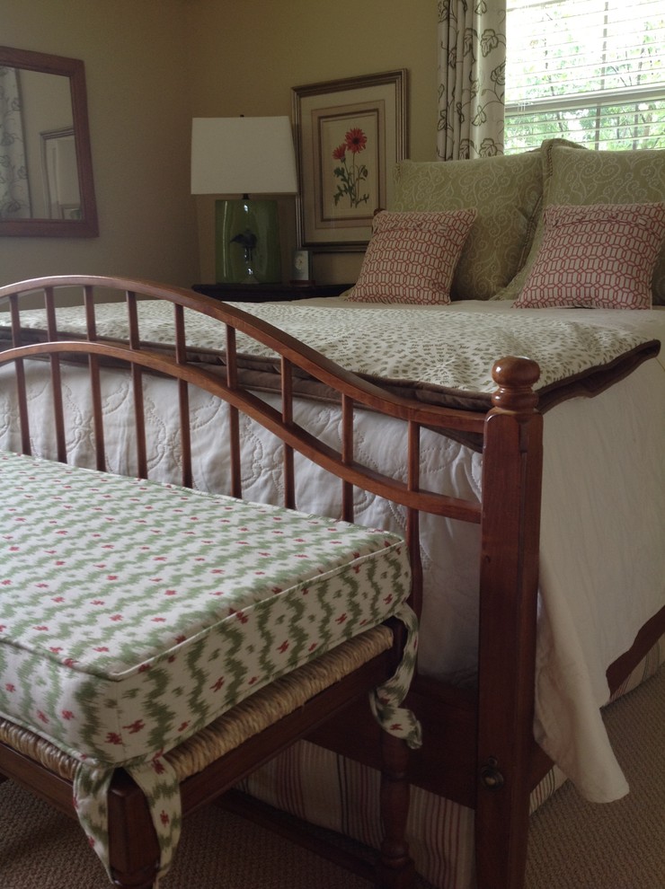 This is an example of a transitional bedroom in Dallas.