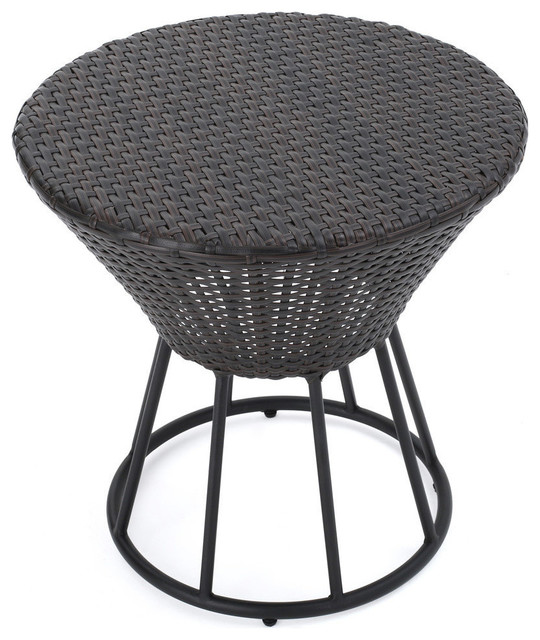 Gdf Studio Kavala Wicker Outdoor Accent Table Tropical Gdf Studio Kavala Wicker Outdoor Accent Table Tropical Side Tables By Gdfstudio
