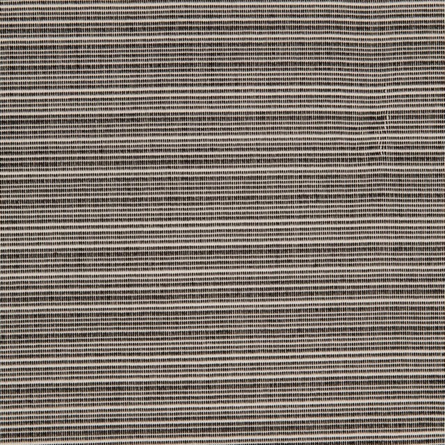 Ebony Black White Stripe Small Scale Woven Outdoor Performance