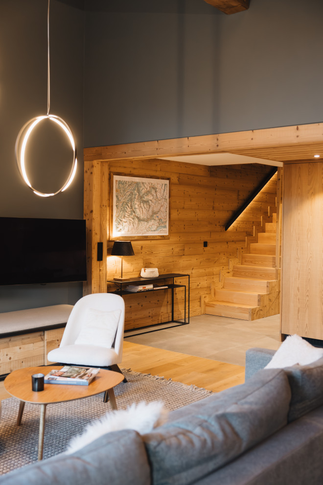 Idée de décoration pour une maison chalet.